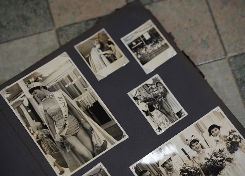 1955年ミス日本の店内イベントの様子